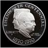 Image 2 : Proof 1990-P Eisenhower Modern Commem Dollar $1 Grades GEM++ Proof Deep Cameo