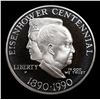Image 2 : Proof 1990-P Eisenhower Modern Commem Dollar $1 Grades GEM++ Proof Deep Cameo