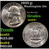 Image 1 : 1935-p Washington Quarter 25c Grades Choice+ Unc