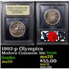 Image 1 : 1992-p Olympics Modern Commem Half Dollar 50c Graded ms70, Perfection By USCG