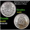 Image 1 : 1943 Mexico ESTADOS UNIDOS MEXICANOS 1 Peso  KM 455 Grades GEM+ Unc