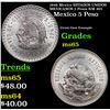 Image 1 : 1948 Mexico ESTADOS UNIDOS MEXICANOS 5 Pesos KM 465 Grades GEM Unc