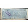 Image 3 : 1864 $10 Confederate Note, T68 Grades AU Details