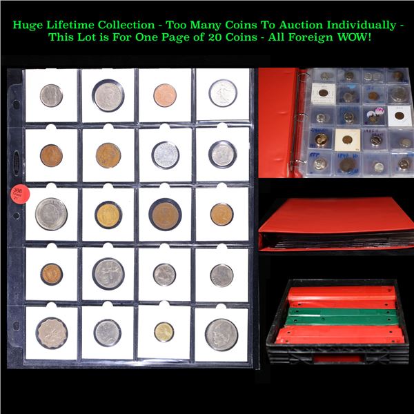 Huge Liifetime Collection - Too Many Coins To Auction Individually - This Lot is For One Page of 20 