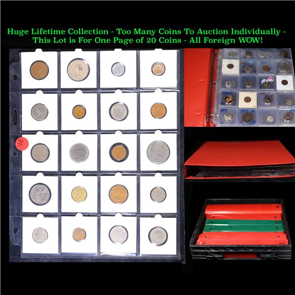 Huge Liifetime Collection - Too Many Coins To Auction Individually - This Lot is For One Page of 20 