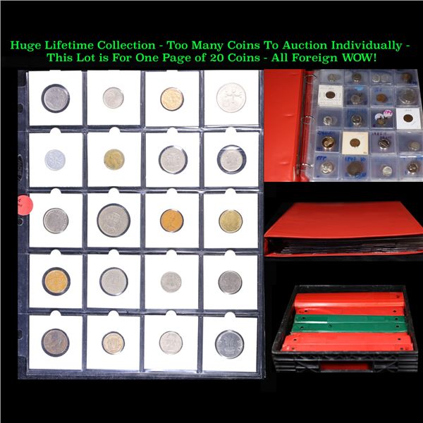 Huge Liifetime Collection - Too Many Coins To Auction Individually - This Lot is For One Page of 20 