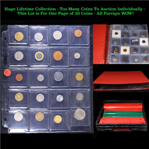 Huge Liifetime Collection - Too Many Coins To Auction Individually - This Lot is For One Page of 20 