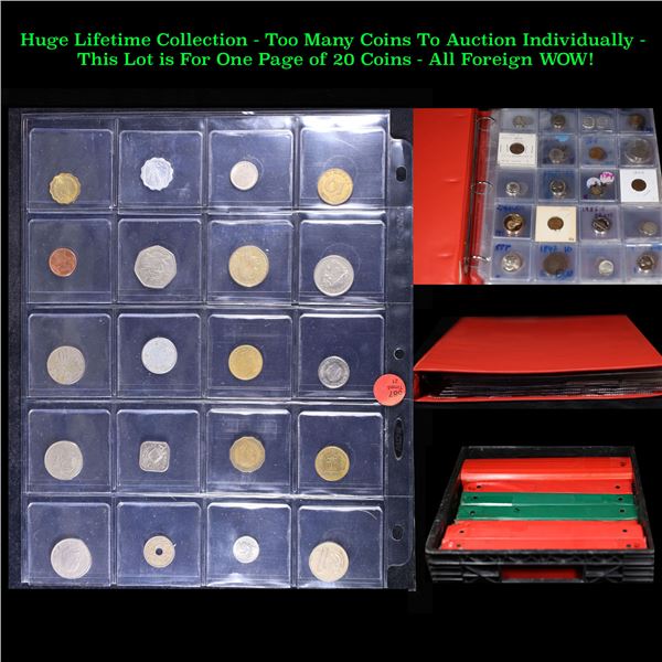 Huge Liifetime Collection - Too Many Coins To Auction Individually - This Lot is For One Page of 20 