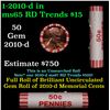 Image 1 : Shotgun Lincoln 1c roll, 2010-d 50 pcs String & Son Wrapper.
