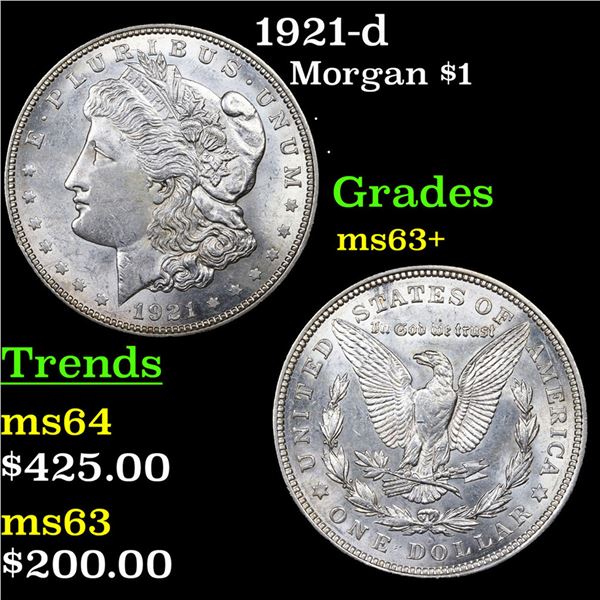 1921-d Morgan Dollar $1 Grades Select+ Unc