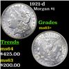 Image 1 : 1921-d Morgan Dollar $1 Grades Select+ Unc