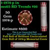Image 1 : Shotgun Lincoln 1c roll, 1974-p 50 pcs Bank Wrapper.