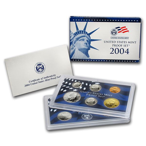 2004 United States Proof Set in Original Government Packaging, 11 Coins Inside!