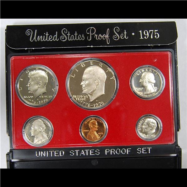 1975 United States Mint Proof Set, 6 Coins Inside!
