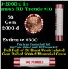 Image 1 : Shotgun Lincoln 1c roll, 2000-d 50 pcs Steel-Strong Wrapper.