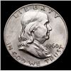 Image 2 : 1960-d Franklin Half Dollar 50c Grades Choice Unc+ FBL
