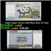 Image 1 : 2005 Upper Korea 200 Won Note P# 48A Grades Gem CU