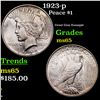 Image 1 : 1923-p Peace Dollar $1 Grades GEM Unc