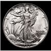 Image 2 : 1942-p Walking Liberty Half Dollar 50c Grades Choice Unc