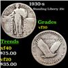 Image 1 : 1930-s Standing Liberty Quarter 25c Grades vf++