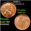 Image 1 : 1946-s Lincoln Cent 1c Grades GEM++ Unc RD