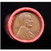 Image 2 : Mixed small cents 1c orig shotgun roll, 1920-p Lincoln Cent, Wheat Cent other end, Coca Cola Brandt 
