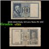 Image 1 : 1935-1944 Italy 10 Lire Note P# 25C Grades vf+