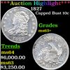 Image 1 : ***Auction Highlight*** 1827 Capped Bust Dime 10c Graded ms63+ BY SEGS (fc)