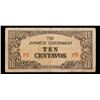 Image 2 : 1942 Philippines Under Japanese occupation 10 Centavo Note P# 104A Grades vf+