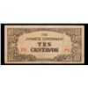 Image 2 : 1942 Philippines Under Japanese occupation 10 Centavo Note P# 104A Grades vf+