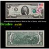 Image 1 : 1976 $2 Federal Reserve Note 1st Day of Issue, with Stamp Grades Choice AU/BU Slider