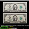 Image 1 : Set fo 2 Concecutive 1995 $2 Federal Reserve Note Grades Gem CU