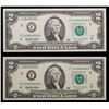 Image 2 : Set fo 2 Concecutive 1995 $2 Federal Reserve Note Grades Gem CU
