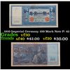 Image 1 : 1910 Imperial Germany 100 Mark Note P: 42 Grades vf++