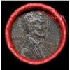 Image 2 : Mixed small cents 1c orig shotgun roll,  Wheat Cent, 1943-p Cent other end, Coca Cola Brandt Wrapper