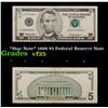 Image 1 : *Star Note* 1999 $5 Federal Reserve Note Grades vf+