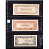 Image 3 : 3 Piece Philippines WWII Japanese Occupation Money Denom Set - 1, 5, 10 Pesos, AU/CU Grades au