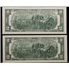 Image 3 : 2x Consecutive 2003 $2 Green Seal Federal Reserve Notes (Minneapolis, MN), CU! Grades Gem+ CU