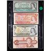 Image 2 : 4 Piece 1954-1986 Canada $1 and $2 Issues Set, AU/CU Grades au