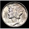 Image 2 : 1944-p Mercury Dime 10c Grades GEM++ Unc