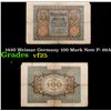 Image 1 : 1920 Weimar Germany 100 Mark Note P: 69A Grades vf+