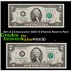 Image 1 : Set of 2 Concecutive 2003 $2 Federal Reserve Note Grades CU