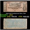 Image 1 : 1864 $10 Confederate Note, T68 Grades vf+