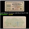 Image 1 : 1922 Weimar Germnay 1,000 Mark Note P: 76B Grades Choice AU/BU Slider