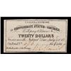 Image 2 : 1861 C.S.A. $20 Intrest Note Grades vf++