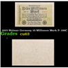 Image 1 : 1923 Weimar Germany 10 Millionen Mark P: 106C Grades Select CU