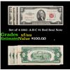 Image 1 : Set of 4 1963 -A-B-C $1 Red Seal Note Grades XF/AU