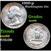 Image 1 : 1960-p Washington Quarter 25c Grades GEM+ Unc