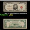 Image 1 : 1963 $5 Red seal United States Note Grades vf+