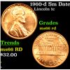 Image 1 : 1960-d Sm Date Lincoln Cent 1c Grades GEM+ Unc RD